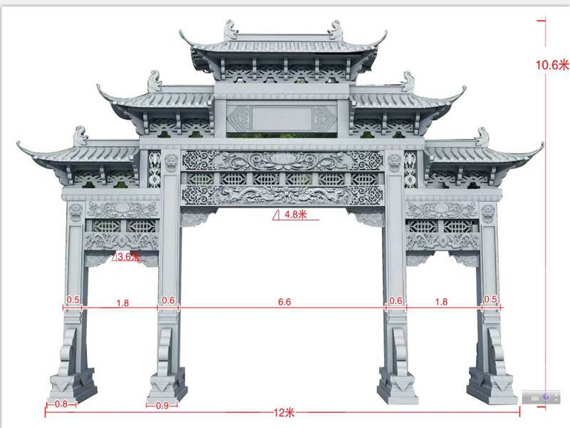 新農(nóng)村石牌坊圖片